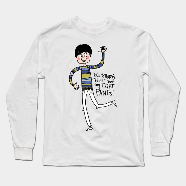 Tight Pants - cartoon Long Sleeve T-Shirt by henryhorsfall